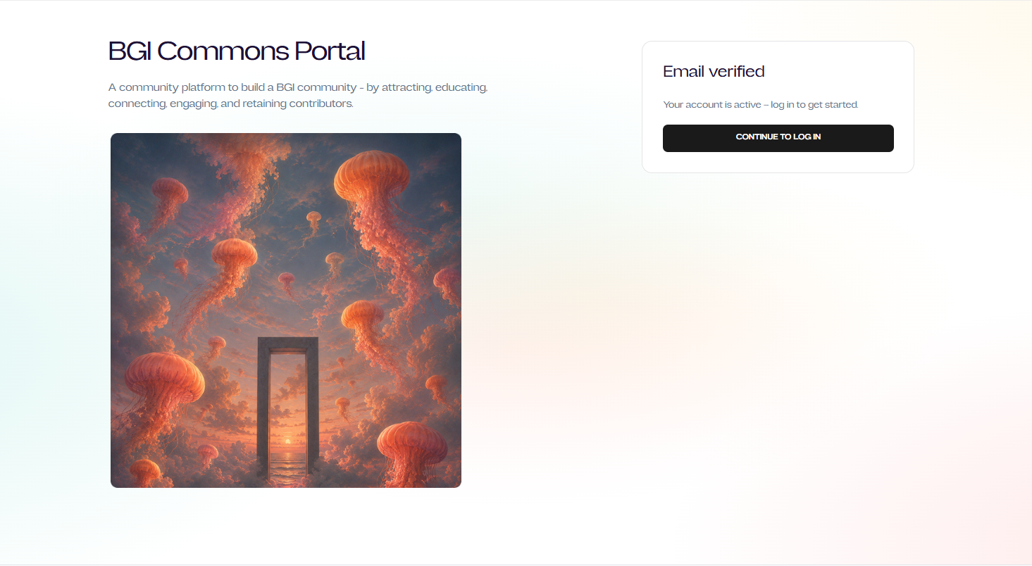 Email verified / account activated confirmation